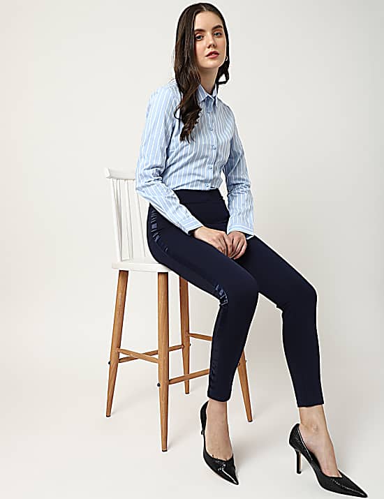 Tailored Striped Longline Waistcoat