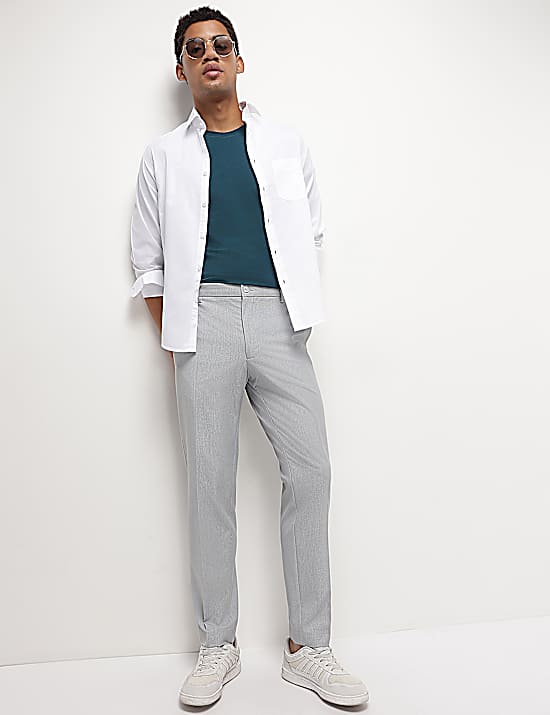 Tailored Striped Longline Waistcoat