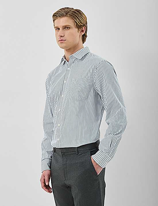 Tailored Striped Longline Waistcoat