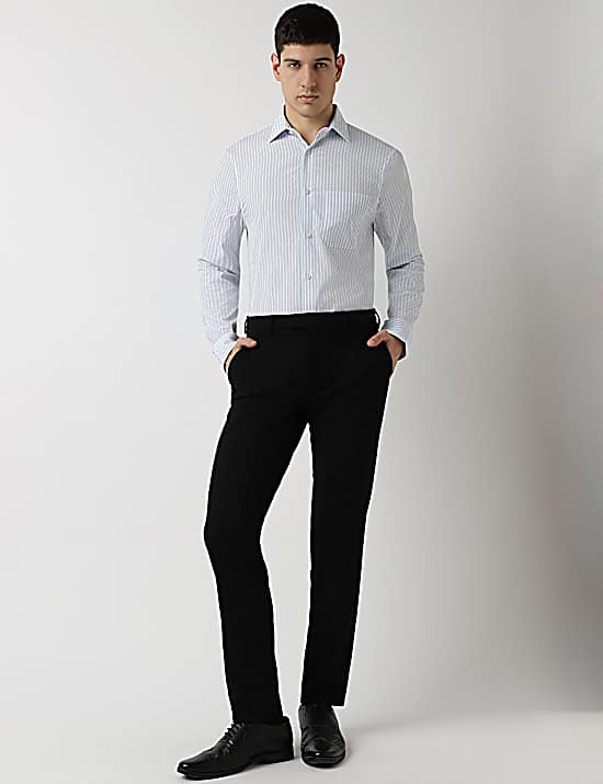 Tailored Striped Longline Waistcoat