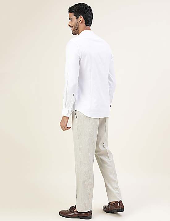 Tailored Striped Longline Waistcoat