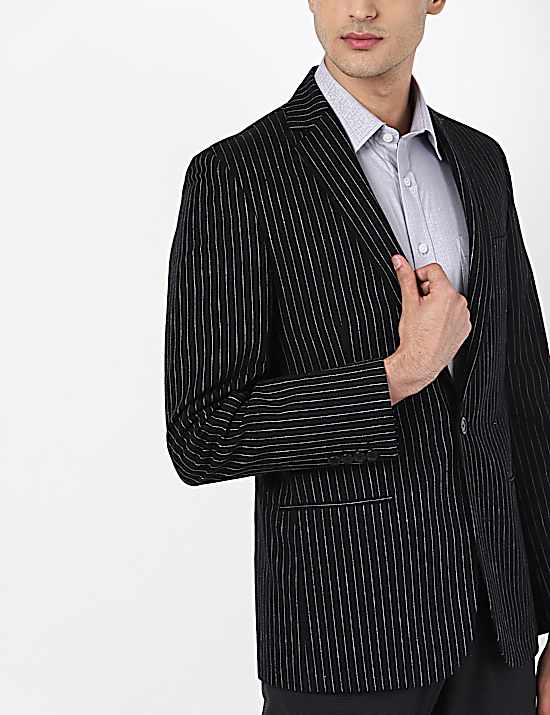 Tailored Striped Longline Waistcoat