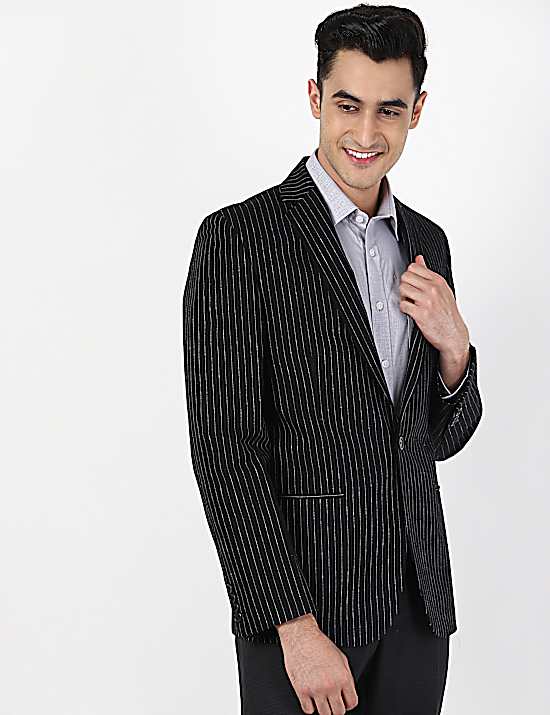 Tailored Striped Longline Waistcoat