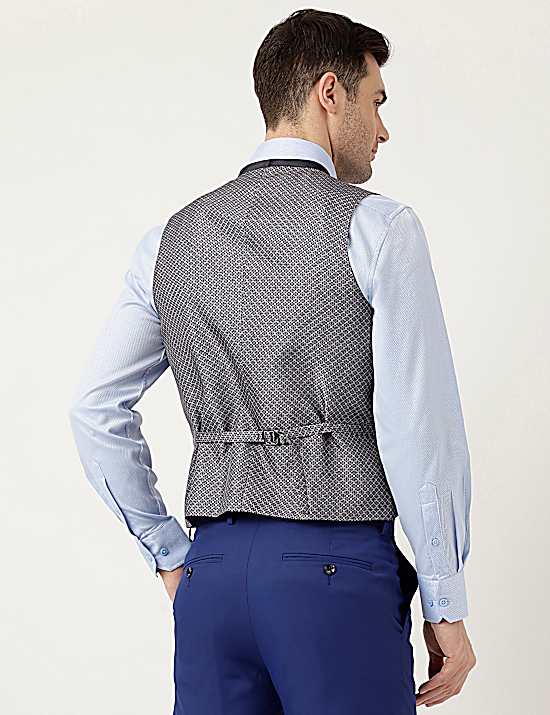 Tailored Striped Longline Waistcoat