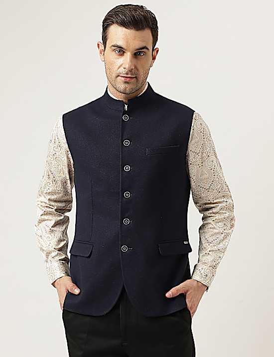 Tailored Striped Longline Waistcoat