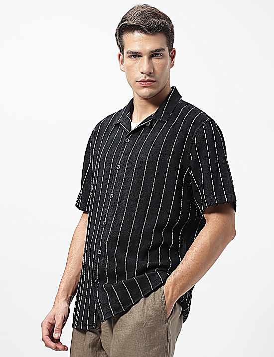 Tailored Striped Longline Waistcoat