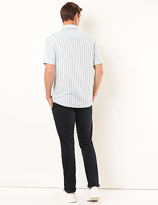 Tailored Striped Longline Waistcoat