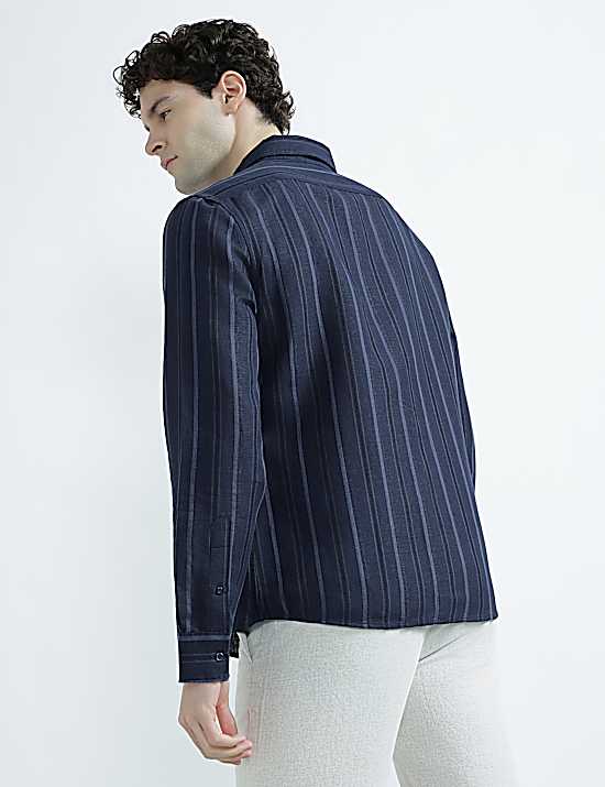 Tailored Striped Longline Waistcoat