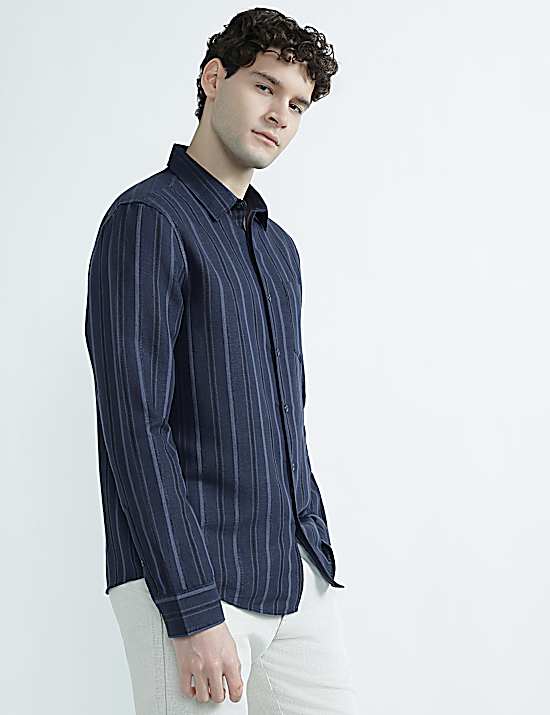 Tailored Striped Longline Waistcoat