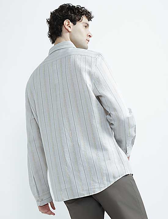 Tailored Striped Longline Waistcoat
