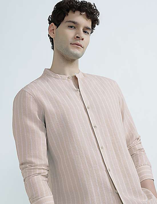 Tailored Striped Longline Waistcoat