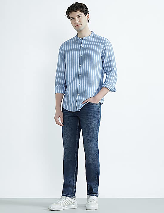 Tailored Striped Longline Waistcoat