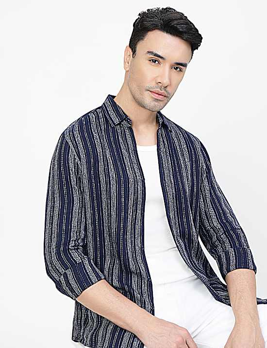 Tailored Striped Longline Waistcoat
