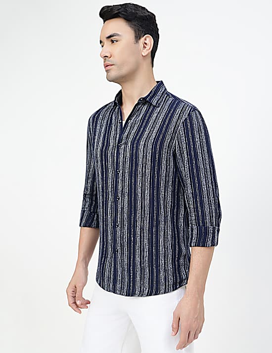 Tailored Striped Longline Waistcoat