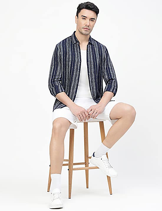 Tailored Striped Longline Waistcoat