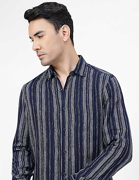 Tailored Striped Longline Waistcoat