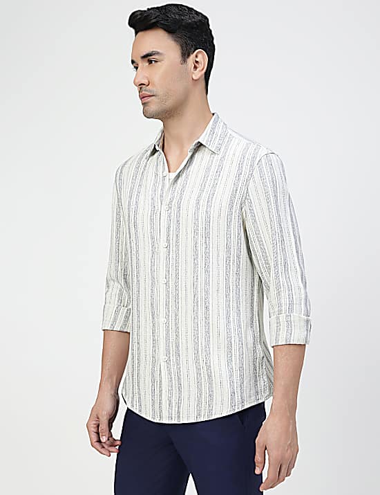 Tailored Striped Longline Waistcoat