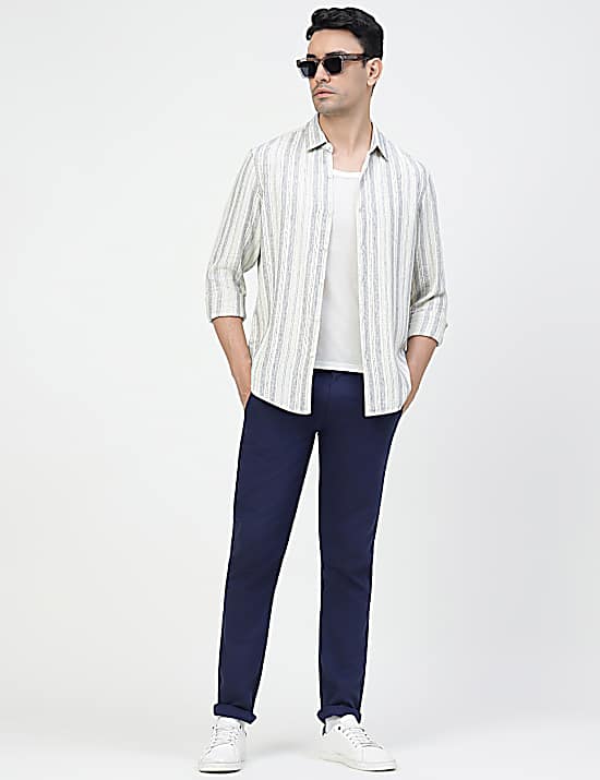 Tailored Striped Longline Waistcoat