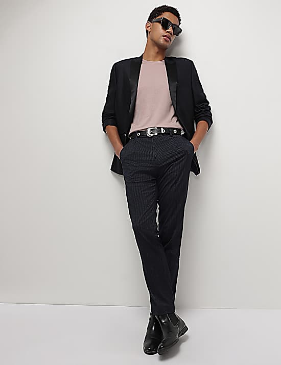 Tailored Striped Longline Waistcoat