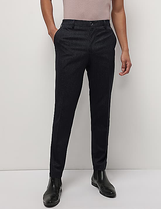 Tailored Striped Longline Waistcoat