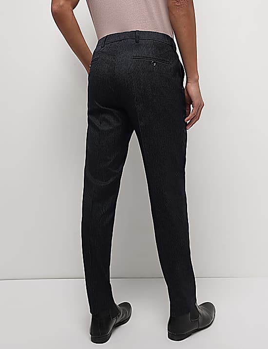 Tailored Striped Longline Waistcoat
