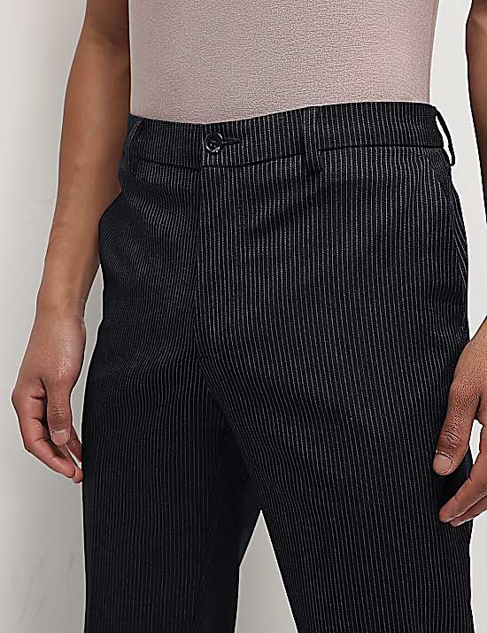 Tailored Striped Longline Waistcoat