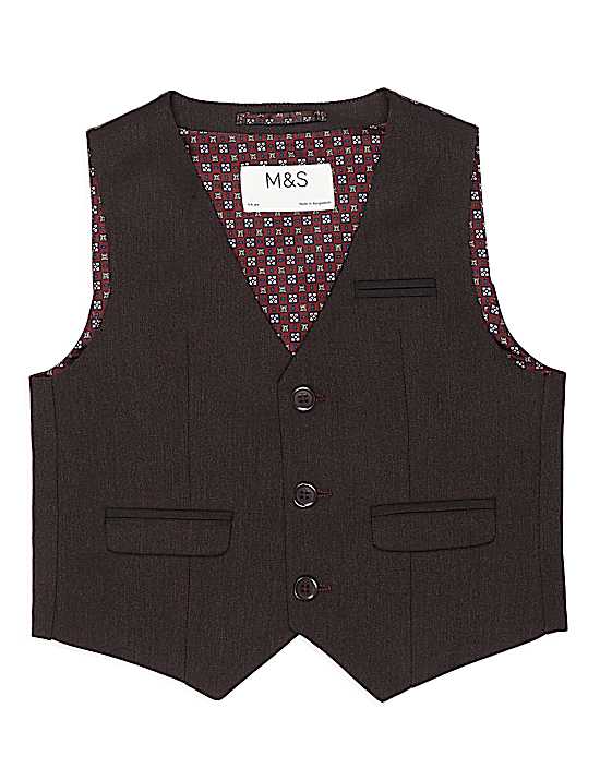 Tailored Striped Longline Waistcoat