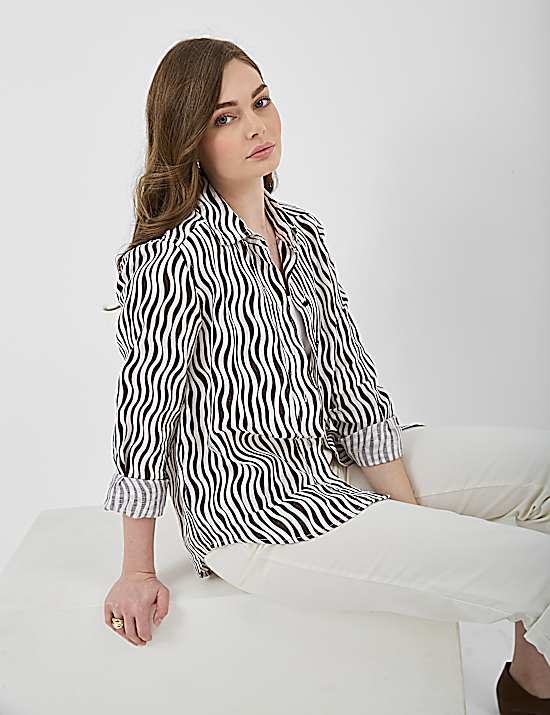 Tailored Striped Longline Waistcoat