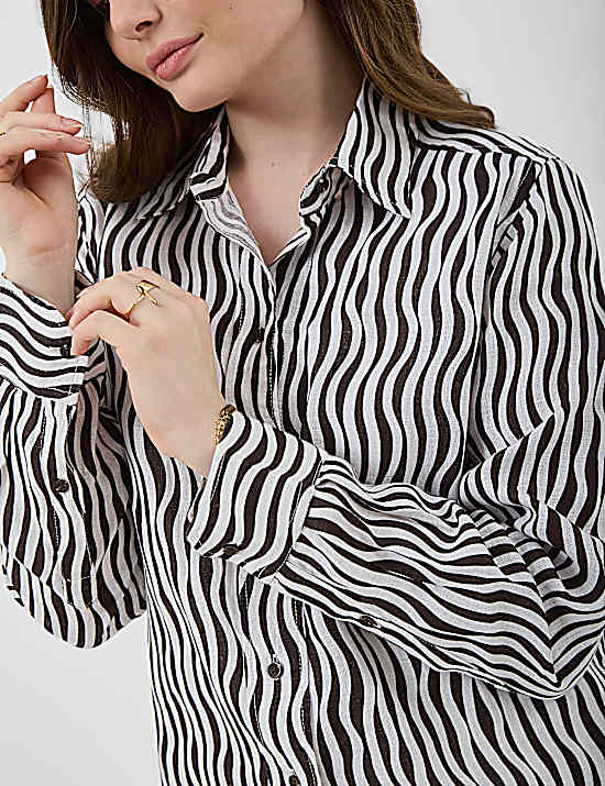Tailored Striped Longline Waistcoat
