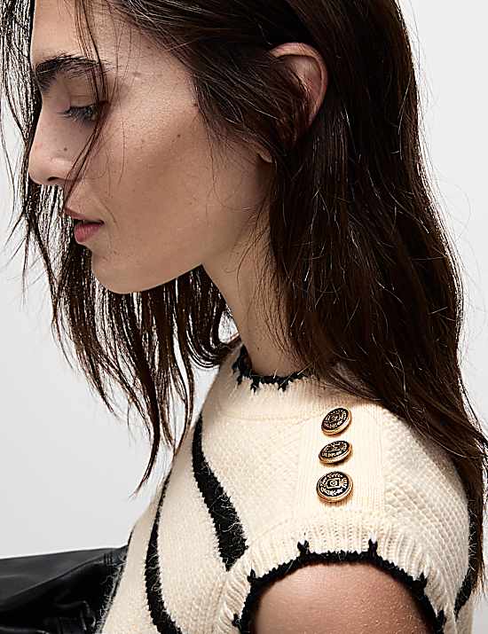 Tailored Striped Longline Waistcoat