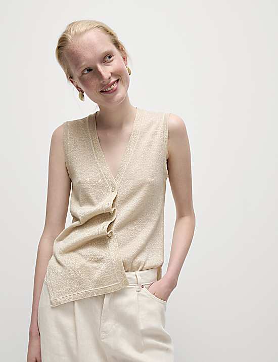 Tailored Striped Longline Waistcoat
