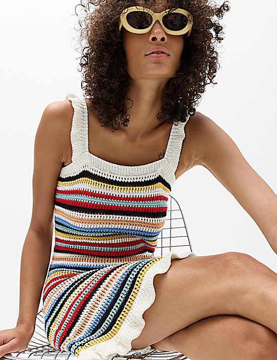 Tailored Striped Longline Waistcoat