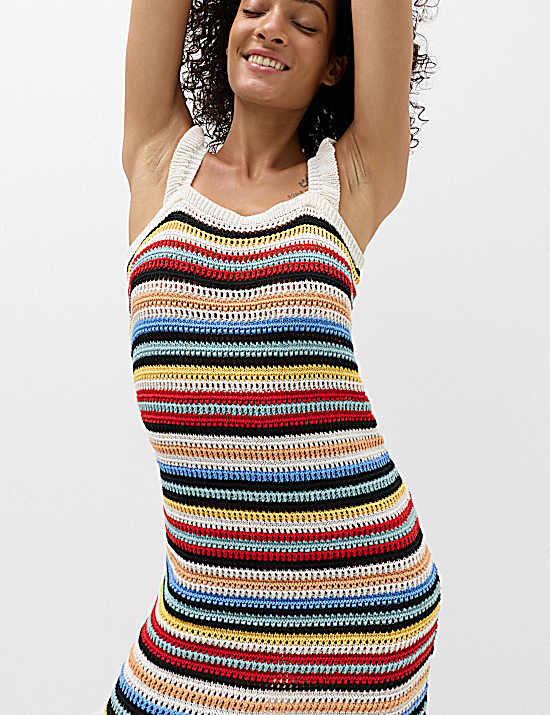 Tailored Striped Longline Waistcoat
