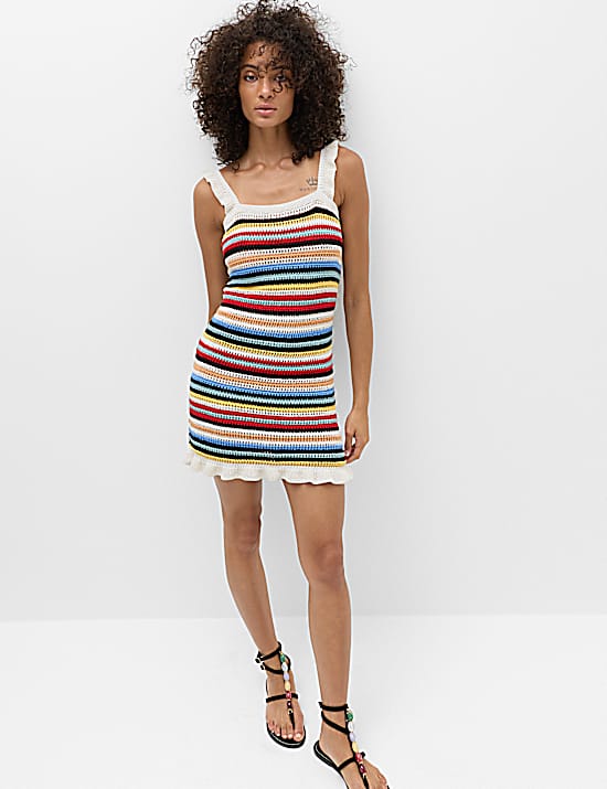 Tailored Striped Longline Waistcoat