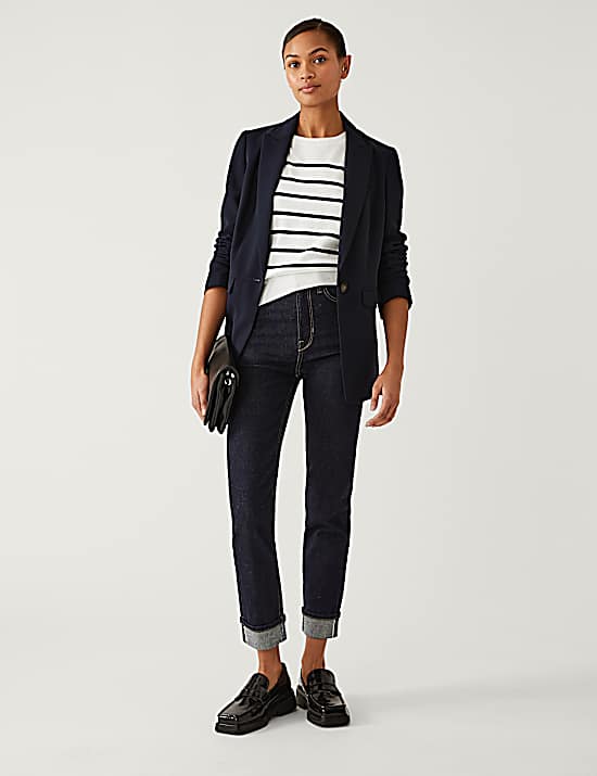 Tailored Striped Longline Waistcoat