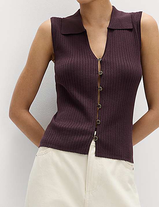 Tailored Striped Longline Waistcoat