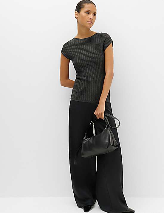 Tailored Striped Longline Waistcoat