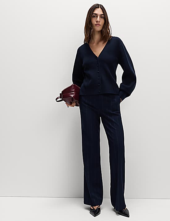 Tailored Striped Longline Waistcoat