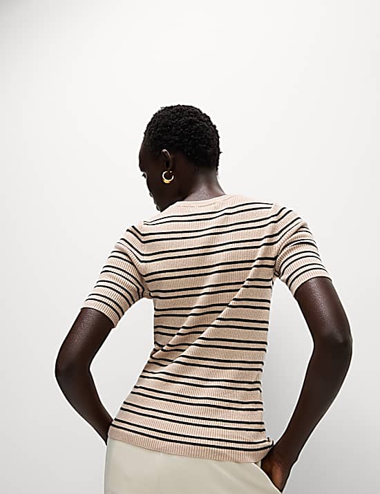 Tailored Striped Longline Waistcoat