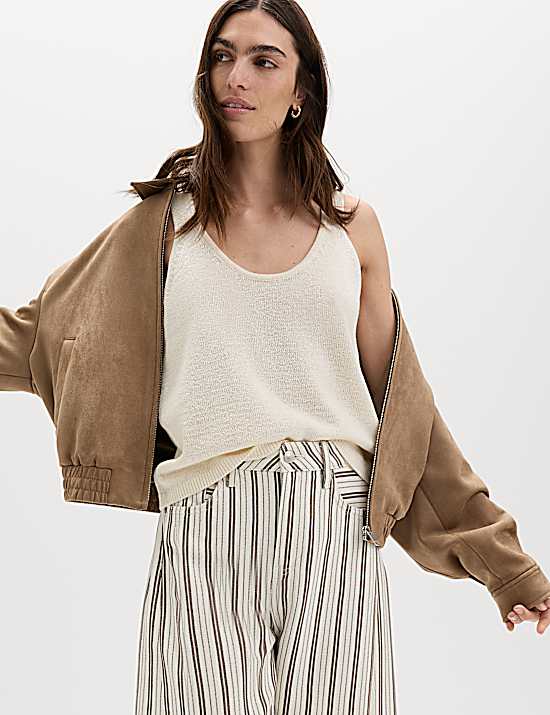 Tailored Striped Longline Waistcoat
