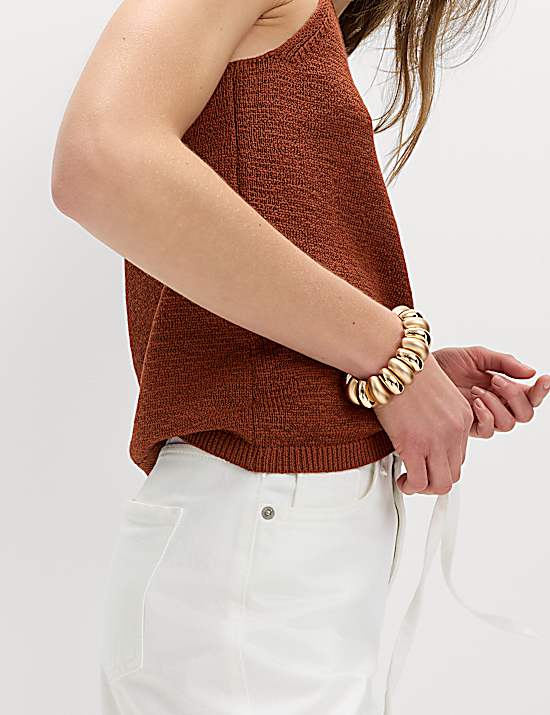 Tailored Striped Longline Waistcoat