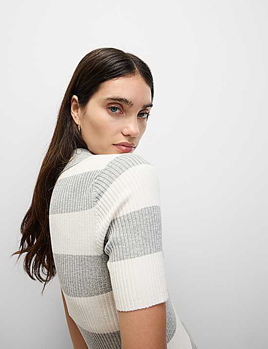 Tailored Striped Longline Waistcoat