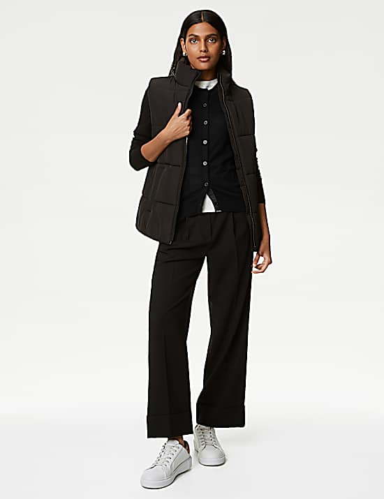 Tailored Striped Longline Waistcoat