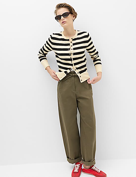 Tailored Striped Longline Waistcoat