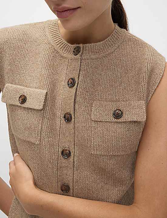 Tailored Striped Longline Waistcoat