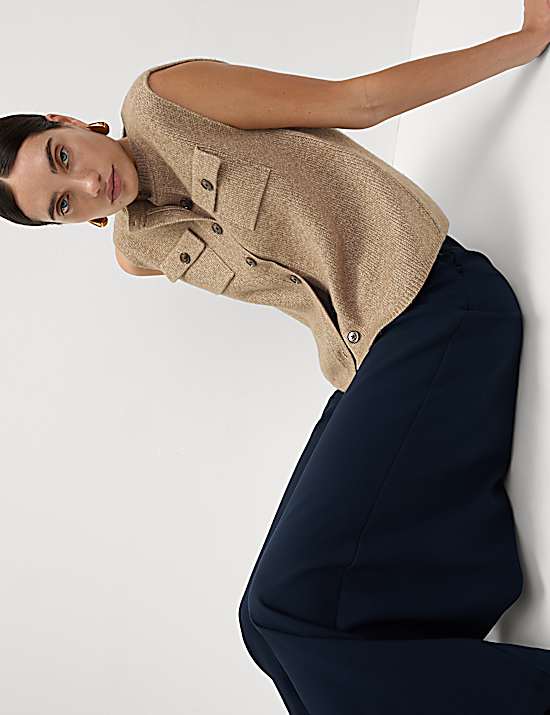 Tailored Striped Longline Waistcoat