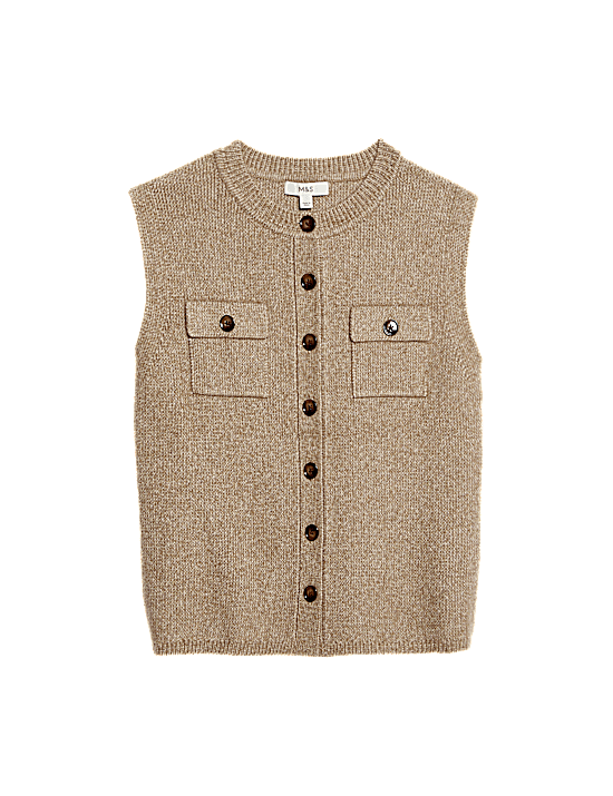 Tailored Striped Longline Waistcoat