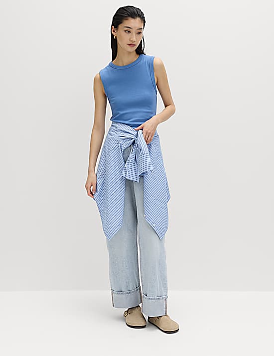 Tailored Striped Longline Waistcoat