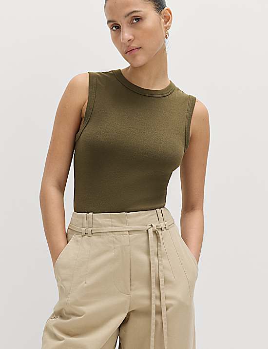 Tailored Striped Longline Waistcoat