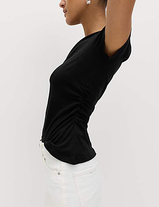 Tailored Striped Longline Waistcoat